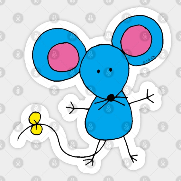 blue mouse Sticker by cartoonygifts